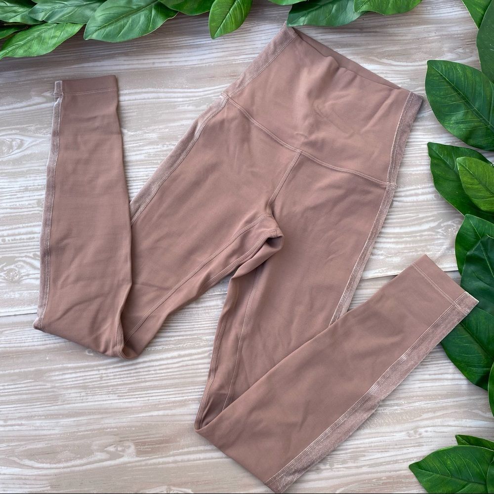 Lululemon Dusty Rose Velvet Stripe Super High Rise 31” Align Leggings Like New 2